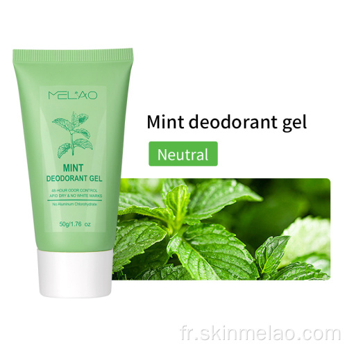 Gel de déodorant du corps de parfum antiporespirant organique